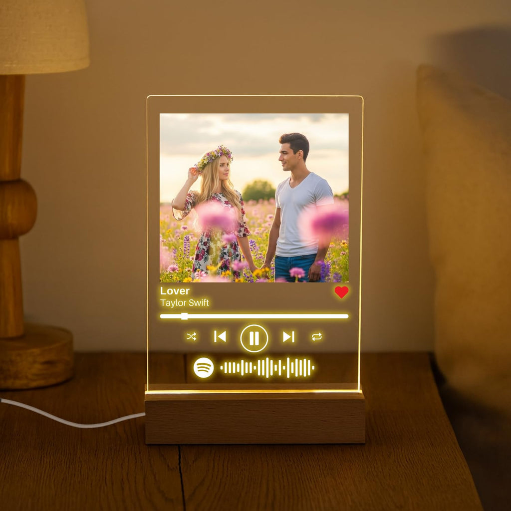 SAME DAY SHIP Custom Song Plaque Personalized Music Plaque Photo Gift Personalized Couples Romantic Gift Valentines Day