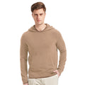 GreenMount Cashmere Sweater for Men Essential Base Hoodie Long Sleeve Pullover Sweater with Pocket (DarkBrown)
