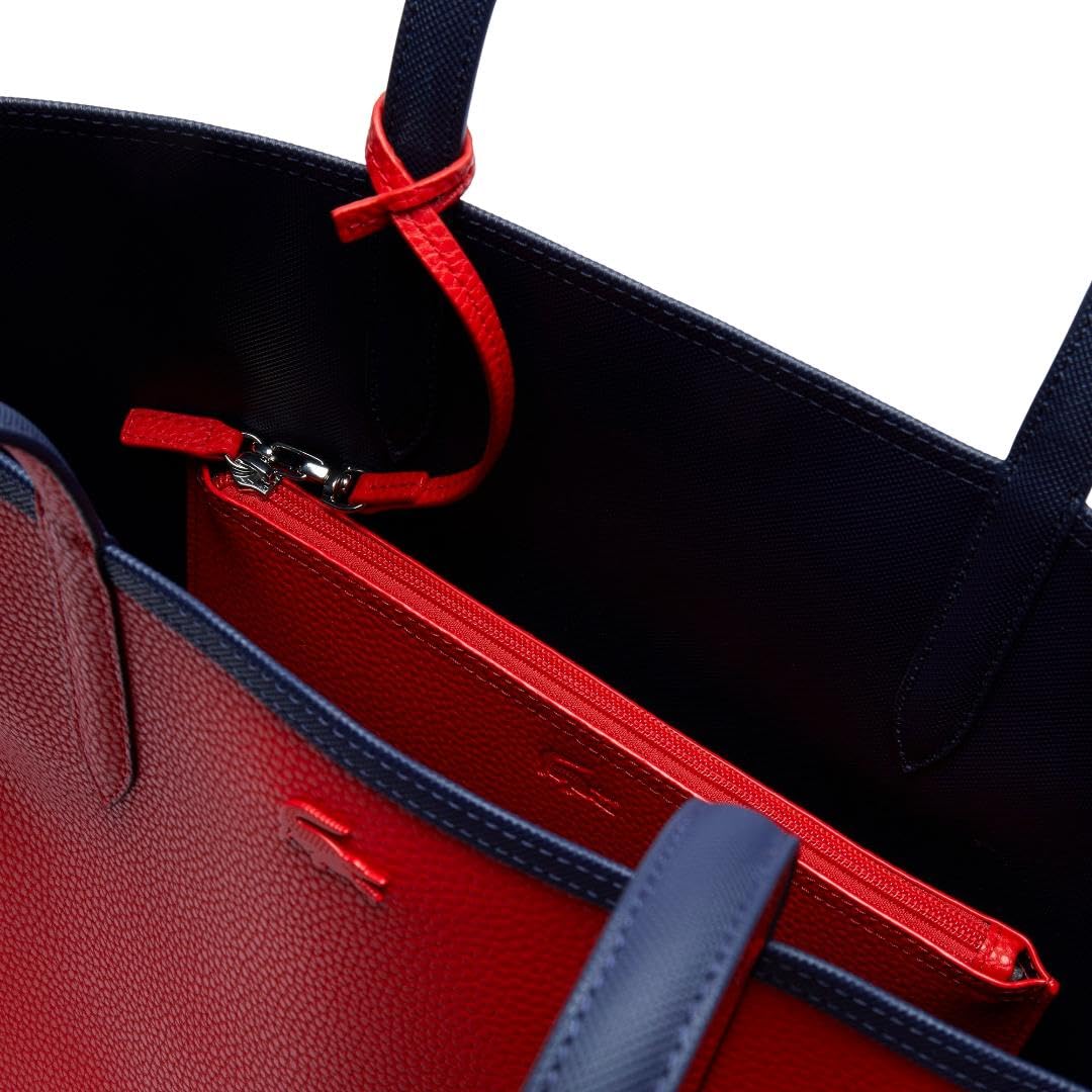 Lacoste Women's Anna Large Reversible Tote Bag, Violet/Red, One Size