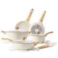 SENSARTE Ceramic Cookware Sets, Pots and Pans Set Non stick, 14 Piece Induction Cookware, Non toxic Healthy Non Stick Kitchen Cooking Set, with Frying Pans Set, PFAS PTFE PFOA PFOS Free