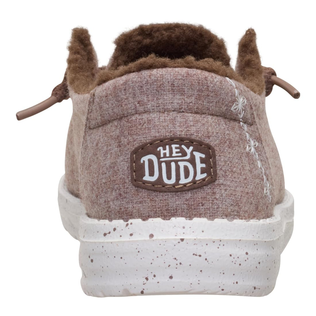 HEYDUDE Wendy Wool Cozy Walnut Size 8, Women’s Shoes, Slip-on Loafers, Comfortable & Light-Weight