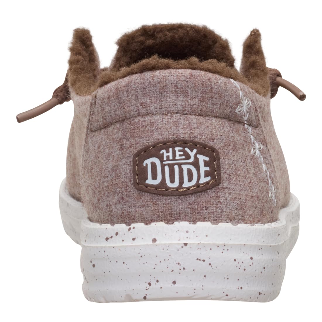 HEYDUDE Wendy Wool Cozy Walnut Size 8, Women’s Shoes, Slip-on Loafers, Comfortable & Light-Weight