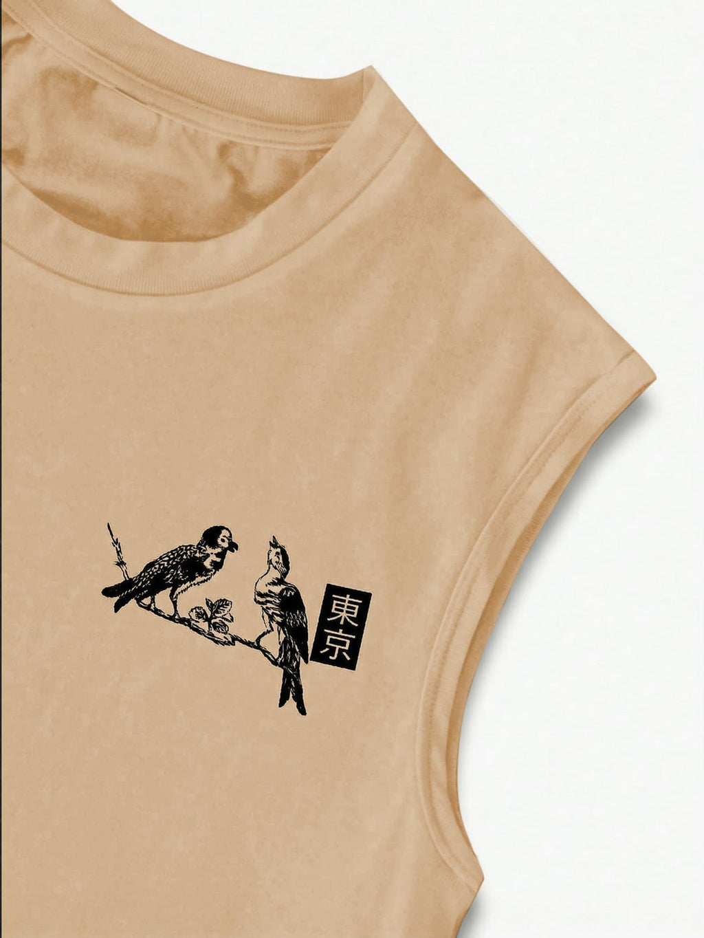 WDIRARA Men's Letter Floral Graphic Tank Top Crew Neck Sleeveless Summer T Shirts Apricot XX-Large