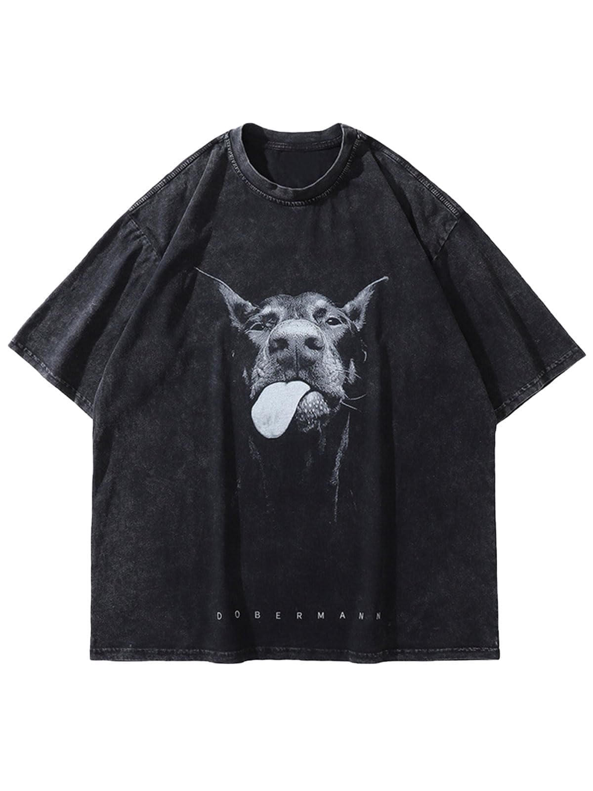 Laixton Men's Graphic Tees Shirt Unisex Cotton Oversized T-Shirt Short Sleeve Vintage Streetwear Casual Tee Top