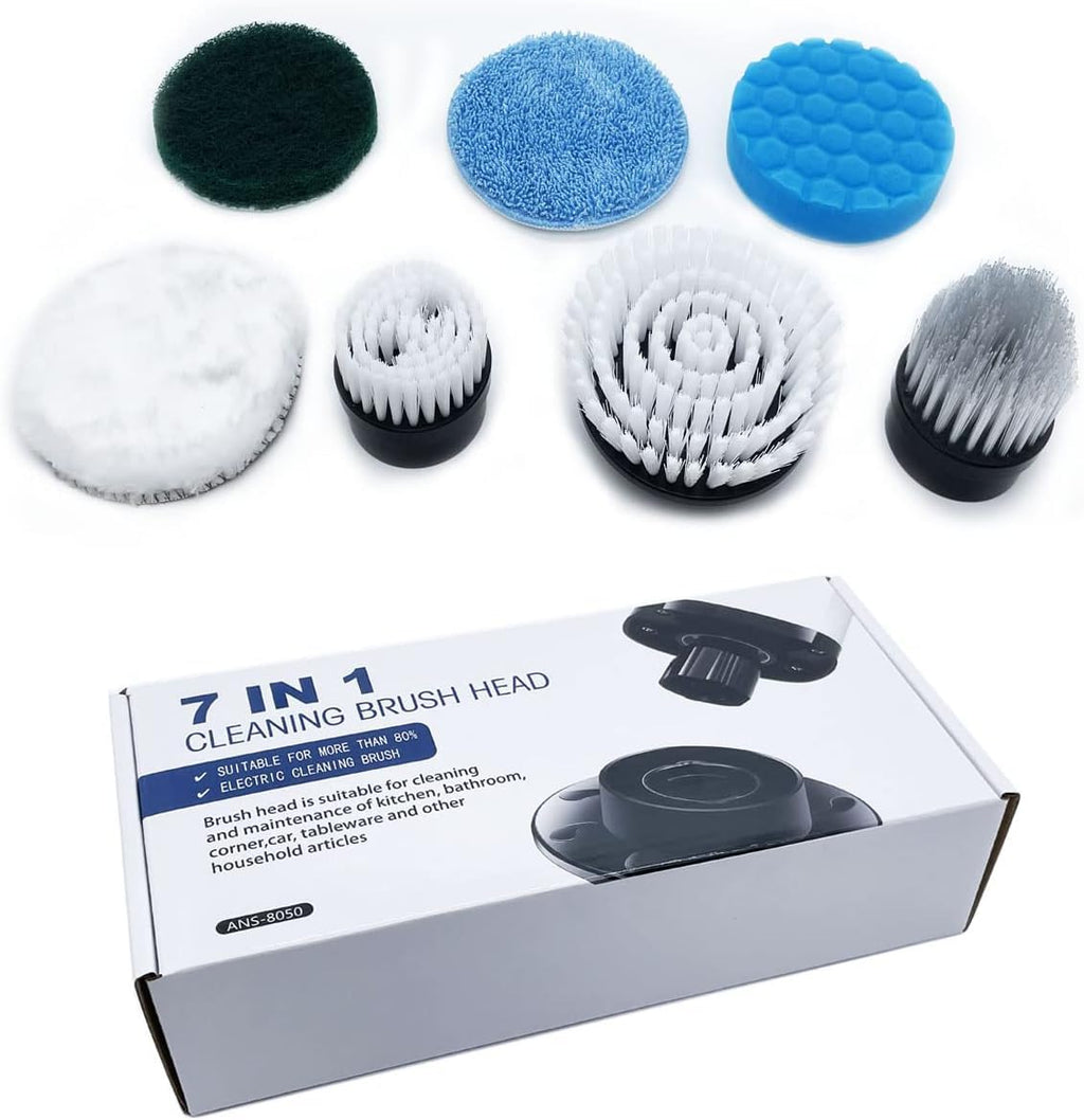 MGLSDeet Electric Spin Scrubber 7Pcs Replacement Brush Heads Kit, for MGLSDeet ANS8050/8051/8052 SXT168 Electric Cleaning Brush