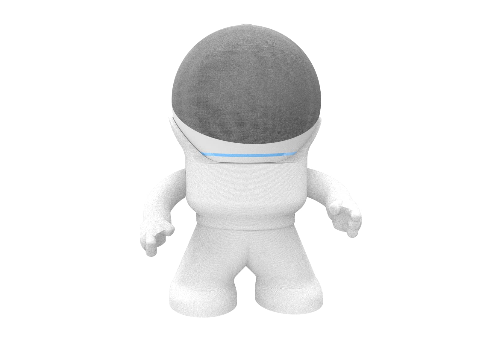 Splin Alexa Smart Speaker Echo Dot 4th or 5th Gen Desktop Stand Stand - Amazon- Mr. Bill (White)