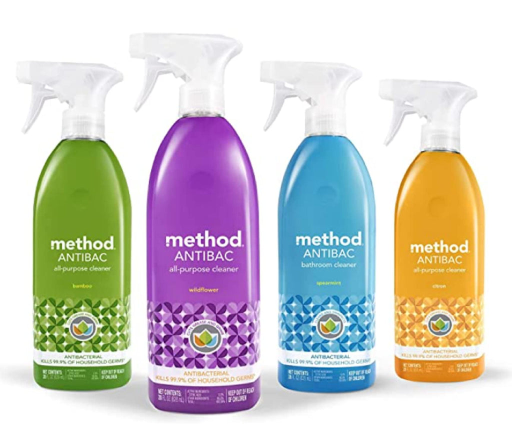 Method Antibacterial All-Purpose Cleaner Spray, Citron, Kills 99.9% of Household Germs, 28 Fl Oz (Pack of 2)