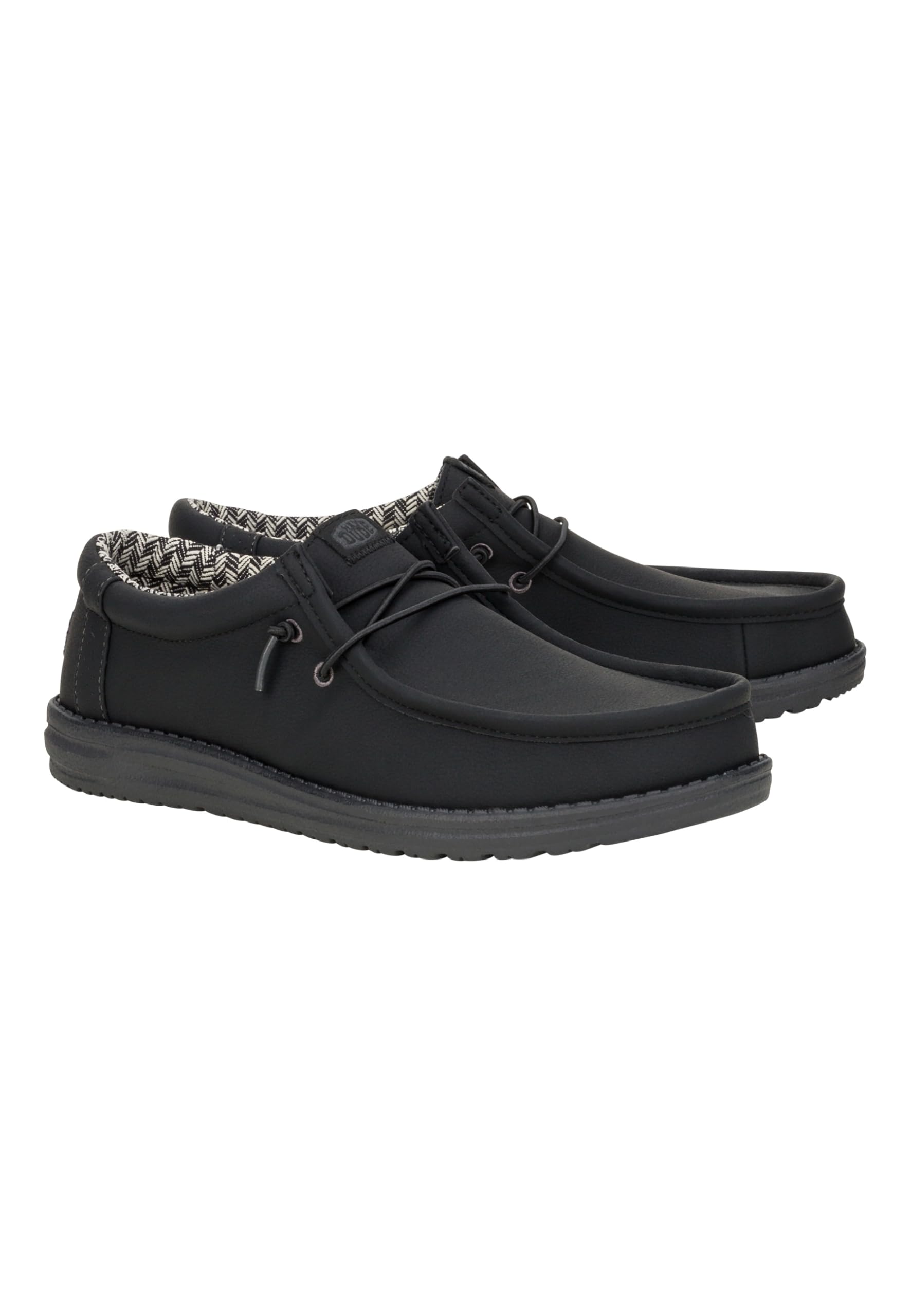 HEYDUDE Men's Wally Classic Black/Charcoal Size 11, Men’s Shoes, Men's Slip-on Loafers, Comfortable & Light-Weight