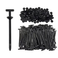 150Pack Nylon Universal Cable Tie Buckle, Zipper Clips for Cars, T Style Zip Ties Button Fixion Tools, Automotive Plastic Rivet Push Pin, Auto Body Parts Trim, Bumper Retainer Fender Liner Door Panel