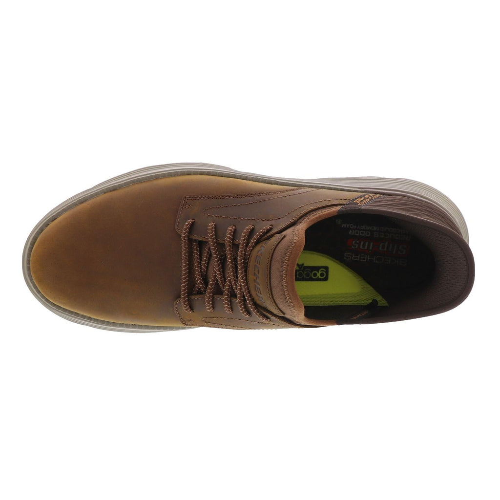 Skechers Men's Slip-ins Garza - Gervin Casual Slip-On Shoes, Dark Brown, 12 Wide