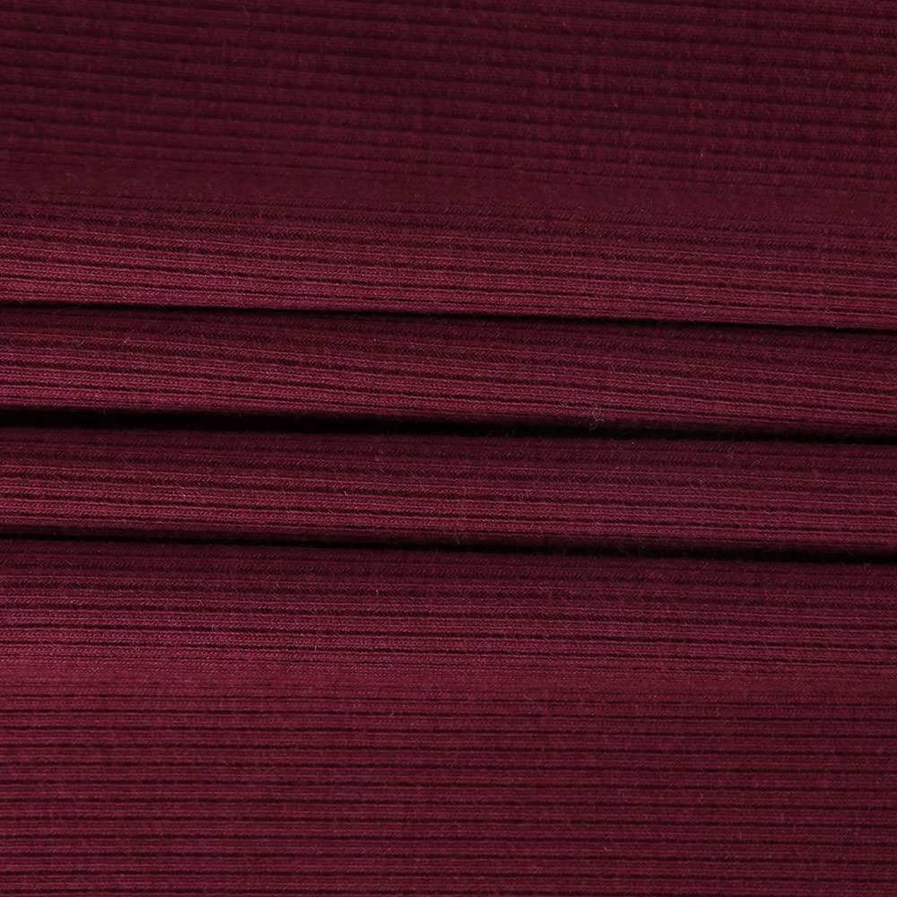 GEMBERA Womens Sleeveless Racerback High Neck Basic Ribbed Knit Fitted Tank Top Burgundy L