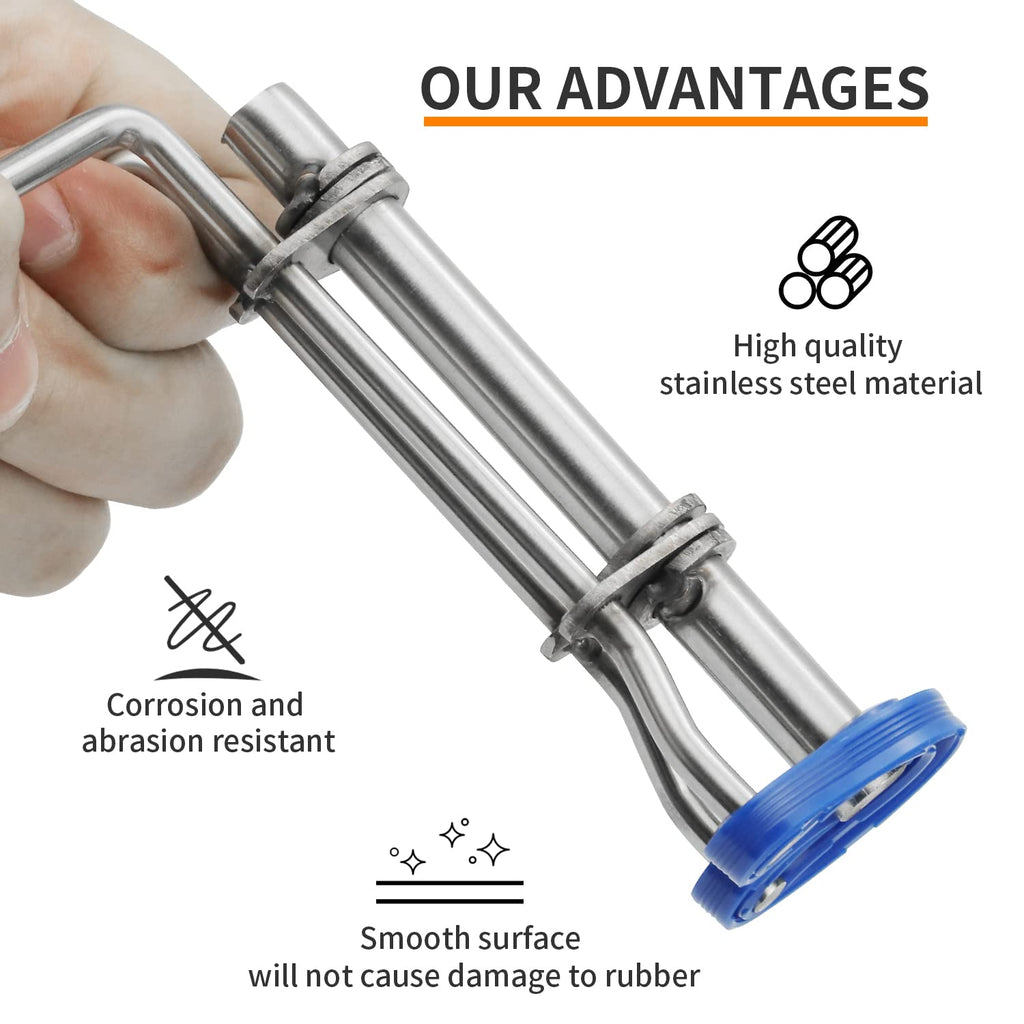 Mejiao Hydraulic Cylinder Piston Rod Seal Installation Tool, for U-Cup Seal Installer - 3 PCS （S/M/L）