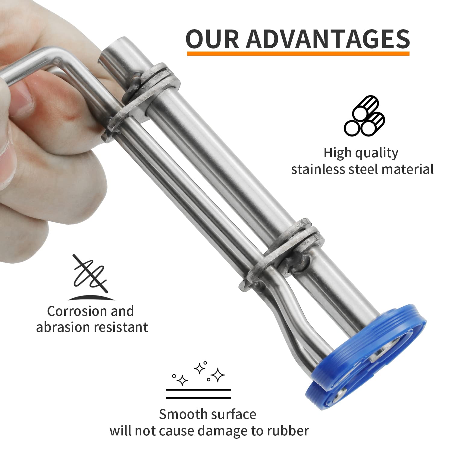 Mejiao Hydraulic Cylinder Piston Rod Seal Installation Tool, for U-Cup Seal Installer - 3 PCS （S/M/L）