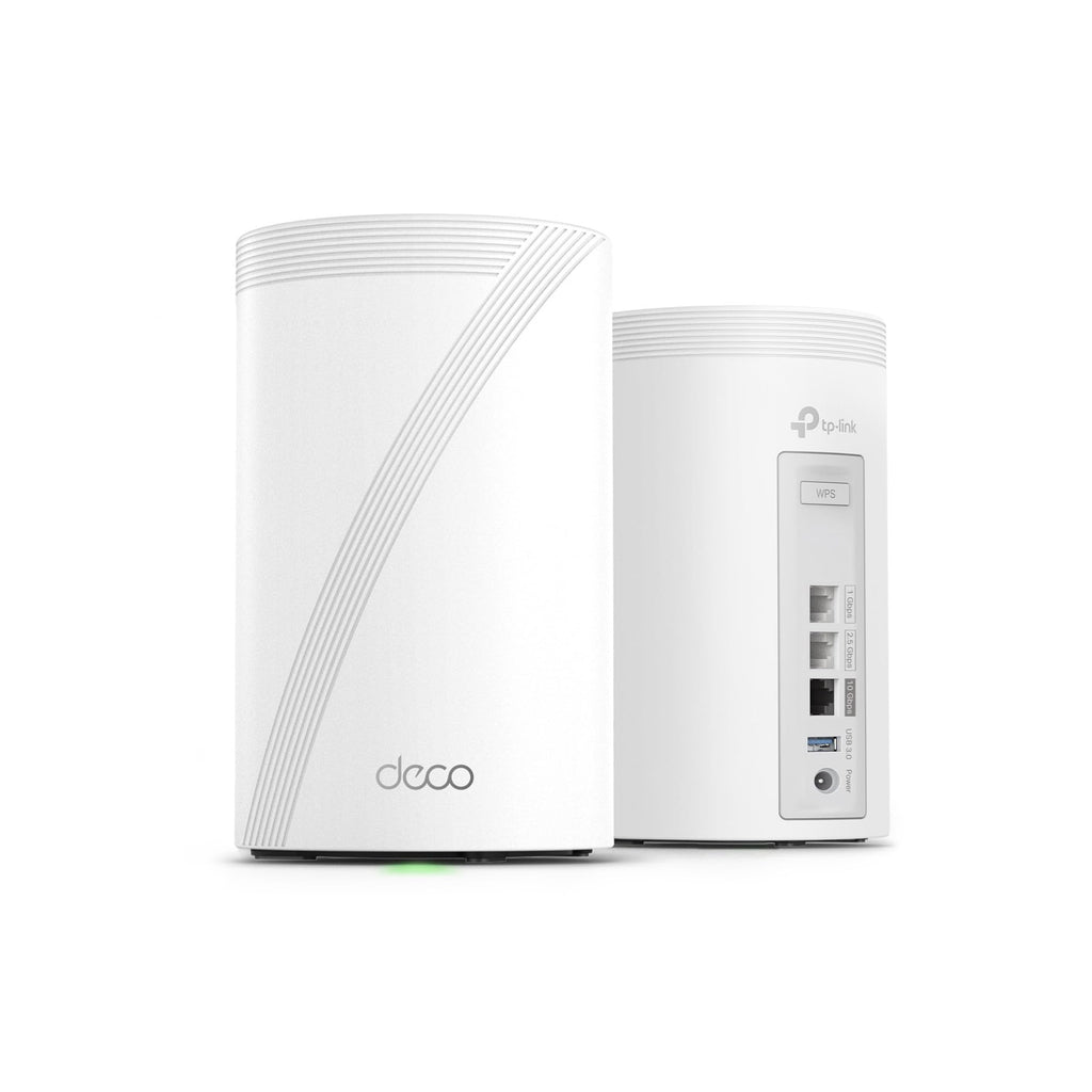 TP-Link Deco 7 Pro BE14000 Tri-Band Wi-Fi 7 Whole Home Mesh System | 8-Stream 14 Gbps | 10 Gbps WAN/LAN Port | Up to 8100 Sq.ft, 200 Devices Capacity | 320 MHz, HomeShield, AI-Roaming (BE67 2-Pack)