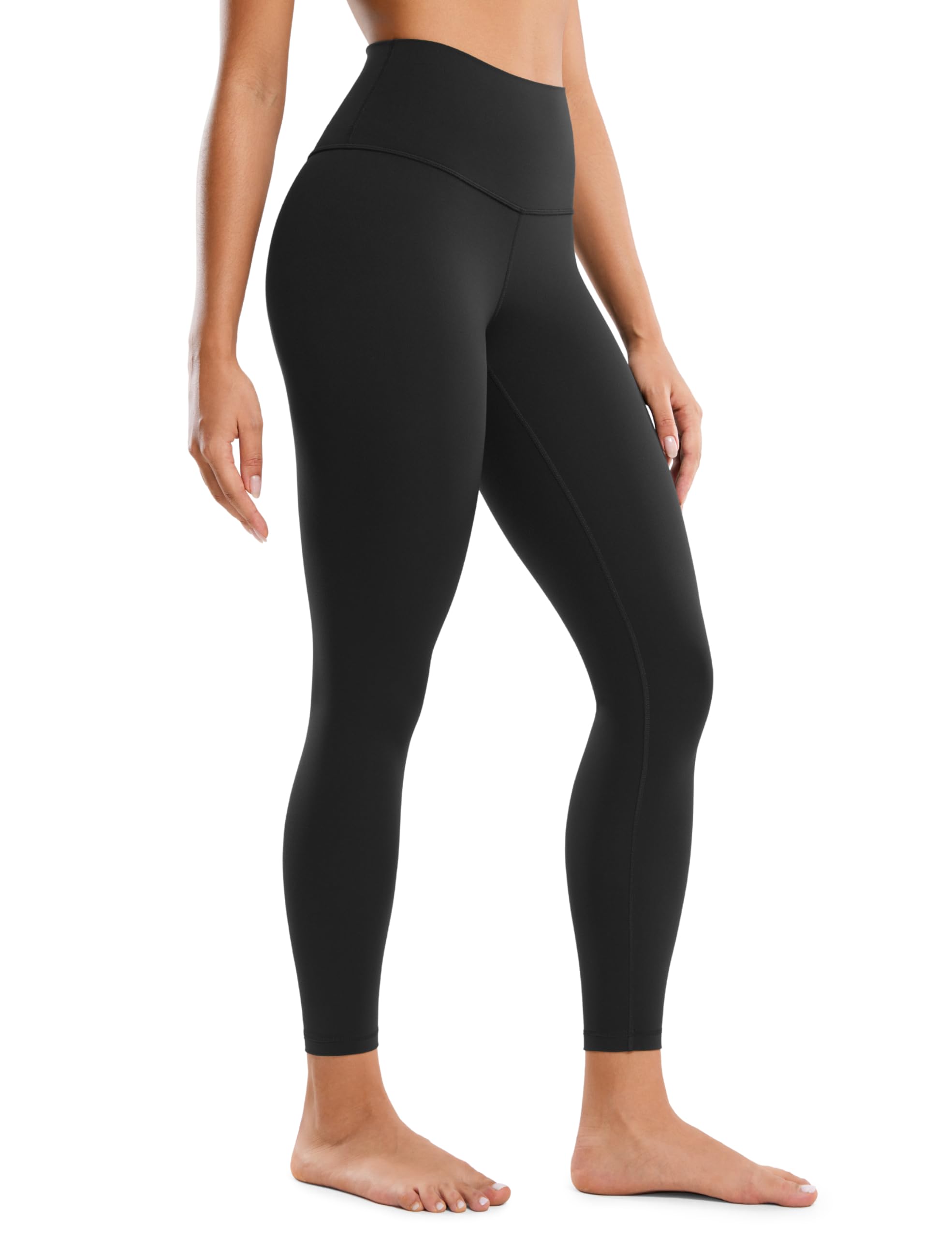 CRZ YOGA Butterluxe Yoga Leggings 25" - High Waisted Buttery Soft Womens Workout Lounge Pants Black Medium