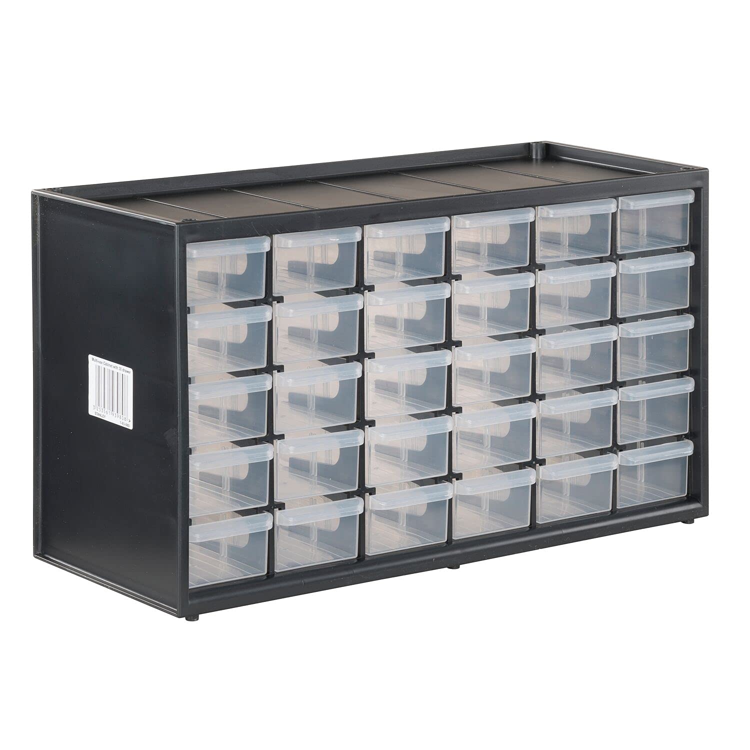 CRAFTSMAN Storage Organizer, 30 Small Drawer Modular Storage System, Easily Stackable (CMST40730), Plastic, Black, White