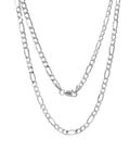 JEWELHEART 14K Real Gold Figaro Chain - 2mm Diamond Cut Cuban Link Figaro Necklace For Men - White Gold Pendant Necklace For Women with Lobster Clasp 16"