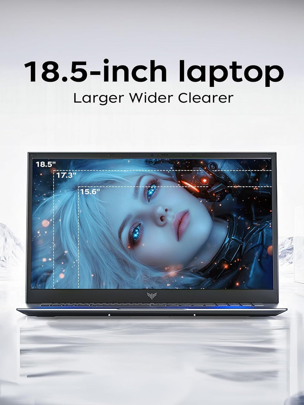 Laptop 18.5 Inch with 8000 mAh Battery,Intel N150 Quad-Core Processor UP to 3.6GHZ,16GB DDR4 RAM 512GB SSD,WiFi,Full HD IPS Display,2026 Windows 11 Laptops Computer for Business Office Student