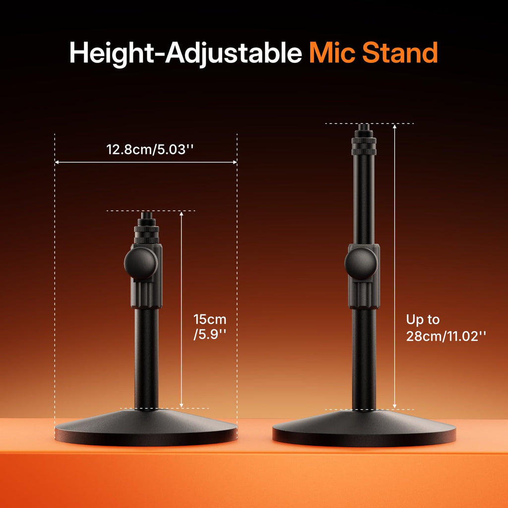 MAONO PD200W Hybrid Wireless Podcast Microphone for PC, Dynamic XLR USB Mic with Desktop Stand, Software, Noise Cancellation, for Vocal Recording, Streaming, Content Creation, Home Studio, Voiceover