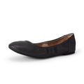 Amazon Essentials Women's Belice Comfortable Slip-On Ballet Flats Shoes, Black Faux Leather, 12 Wide