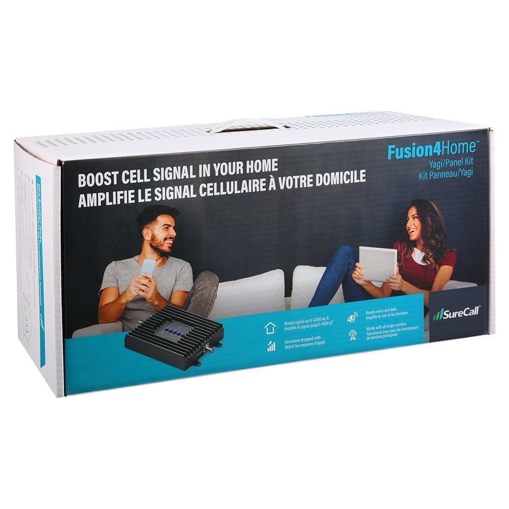 SureCall Fusion4Home Yagi Panel | High-Performance 5G/4G Cell Phone Signal Booster for Home up to 5000 sq ft | Strongest Gain All-Carrier Verizon AT&T T-Mobile US Cellular | FCC Certified USA Company