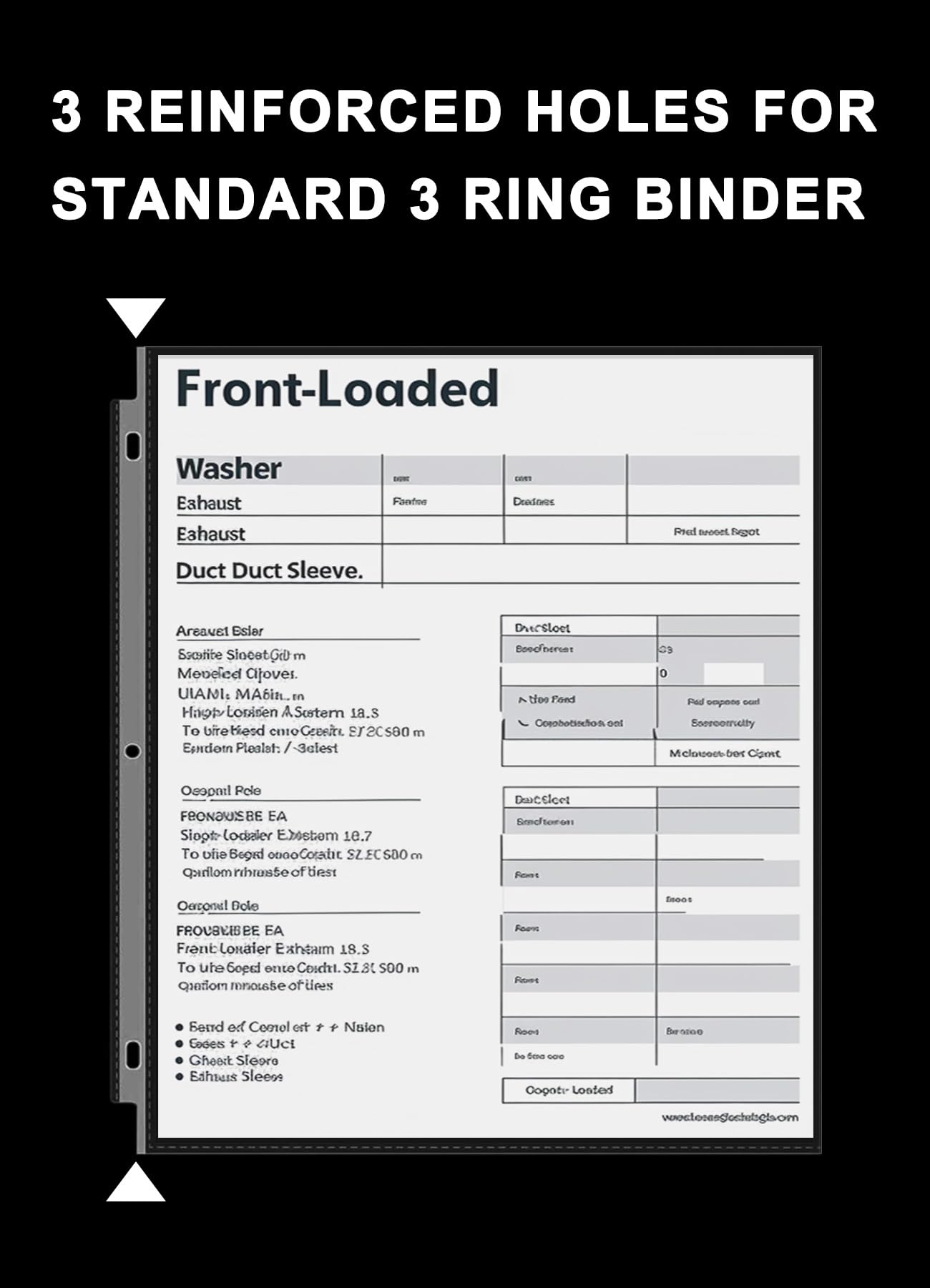 Sheet Protectors 8.5 x11 Inch, 100 Pack Page Protectors for 3 Ring Binder, Top Loading Plastic Sleeves with Reinforced 3-Hole Punch for Binders, Letter Size, for Documents and Photos, Office Supplies.