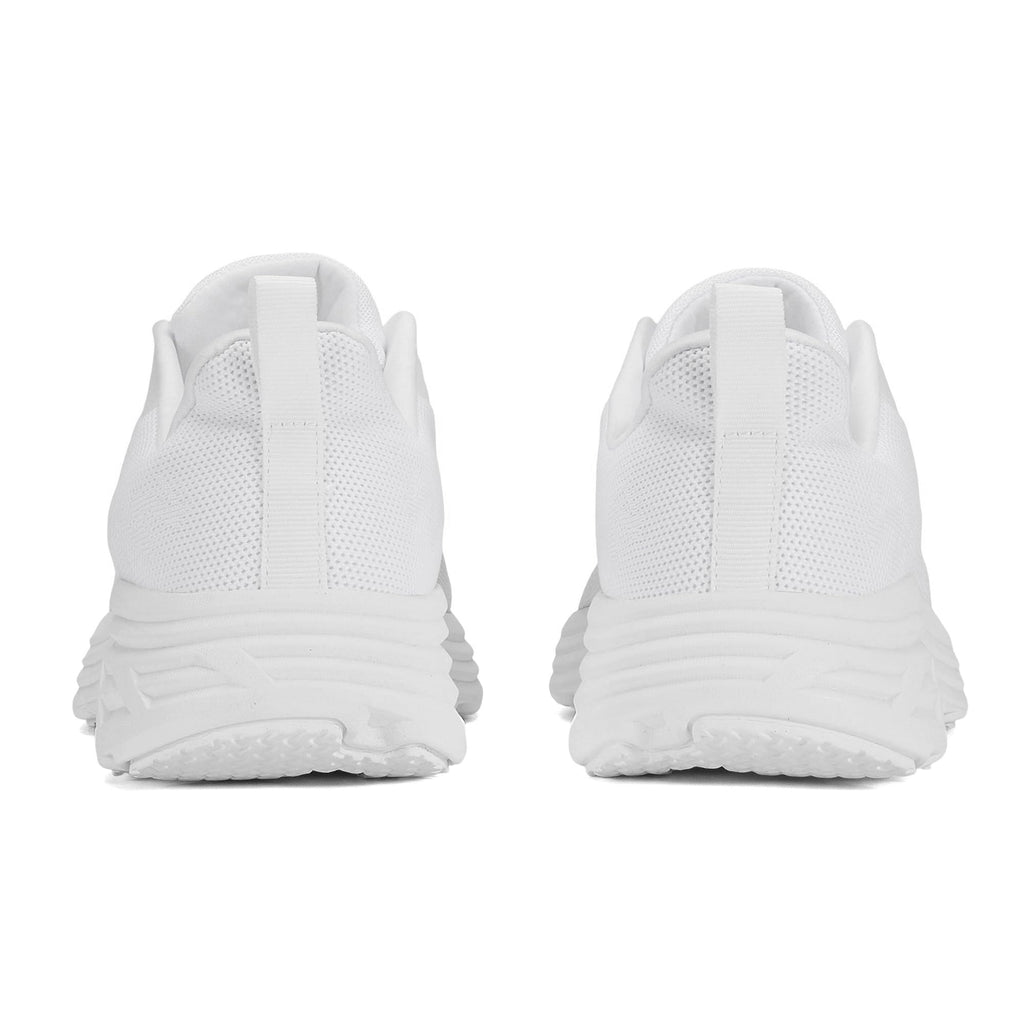 LCGJR Men's Slip On Cushion Running Shoes Lightweight Breathable Walking Shoes Non Slip Athletic Fashion Tennis Sneakers White Size 13
