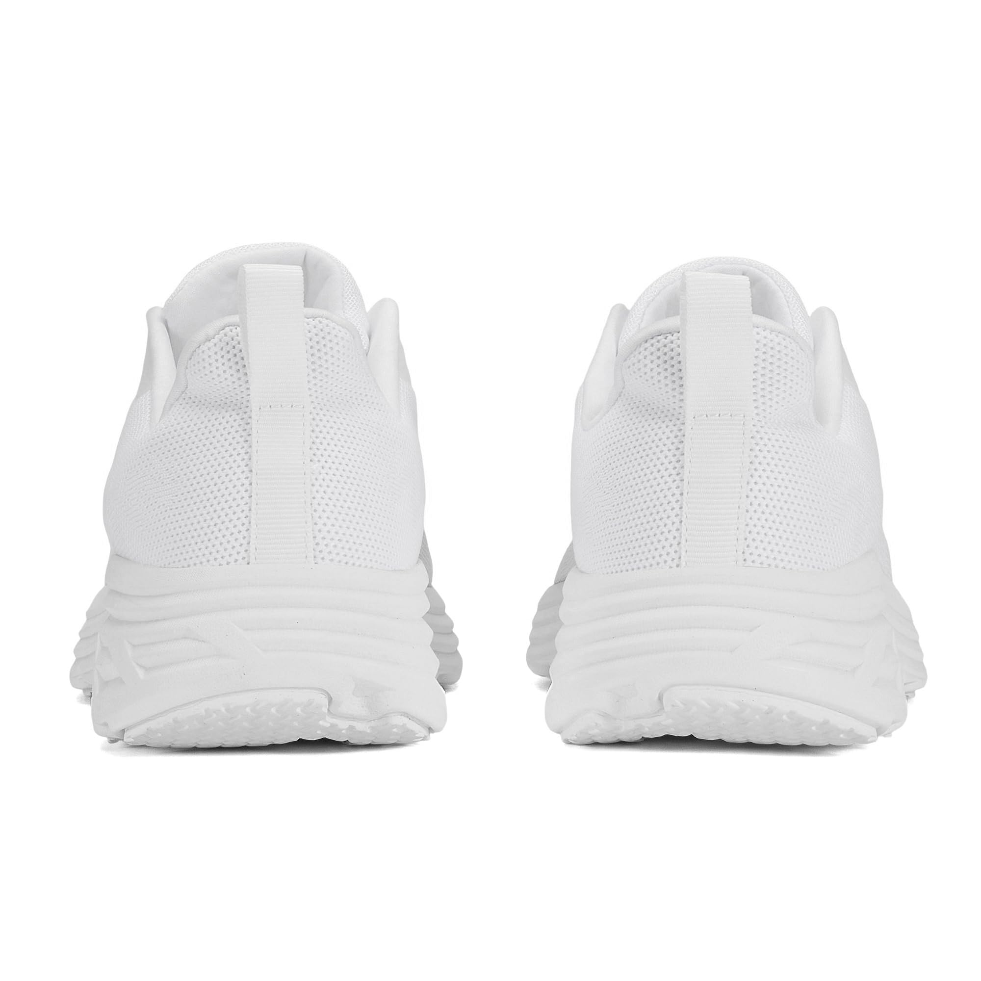 LCGJR Men's Slip On Cushion Running Shoes Lightweight Breathable Walking Shoes Non Slip Athletic Fashion Tennis Sneakers White Size 13