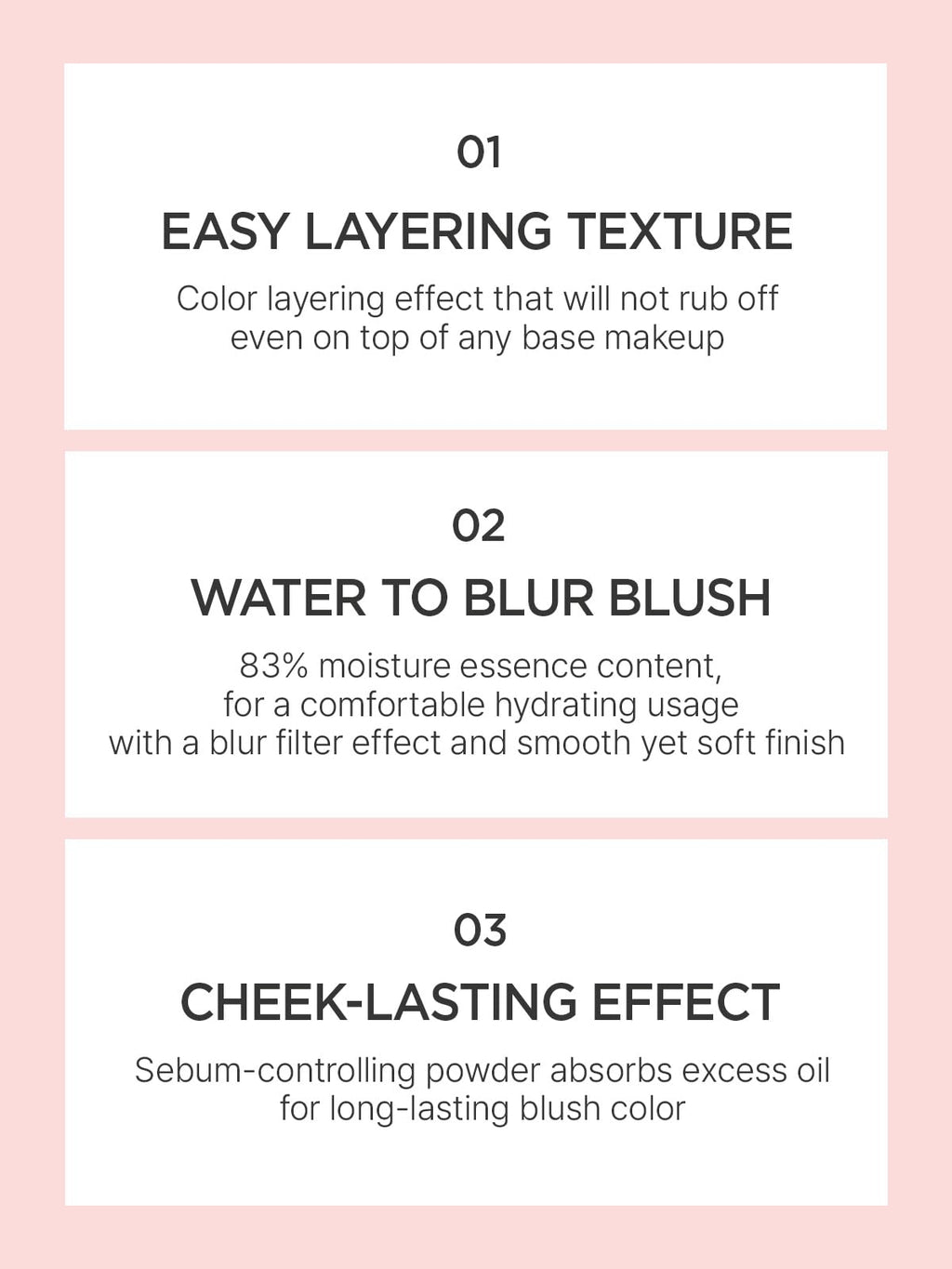 JUNG SAEM MOOL Artist Cushion Blush | Easy to Blend with Puff, Buildable Liquid Blush for Cheeks with a Natural & Matte Finish, Korean Makeup (Blur | Merry Pink)