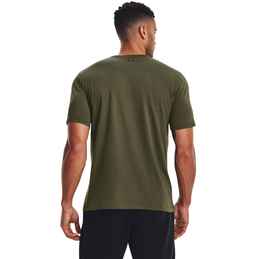Under Armour Men's Sportstyle Left Chest Short-Sleeve T-Shirt, (390) Marine OD Green/Black/Black, X-Large