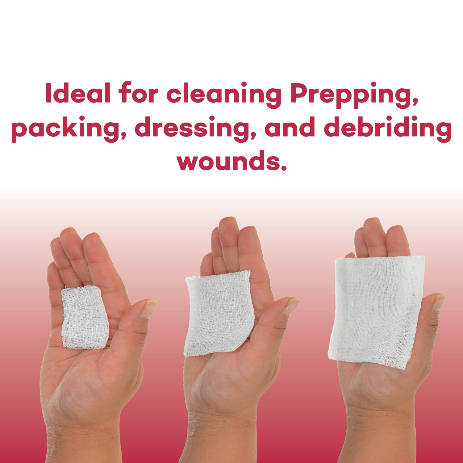 Dealmed 3’’ x 3’’ Sterile Gauze Pads (100 Count) Disposable and Individually Wrapped Medical Gauze Pads, Wound Care Product for First Aid Kit and Medical Facilities (Pack of 1)