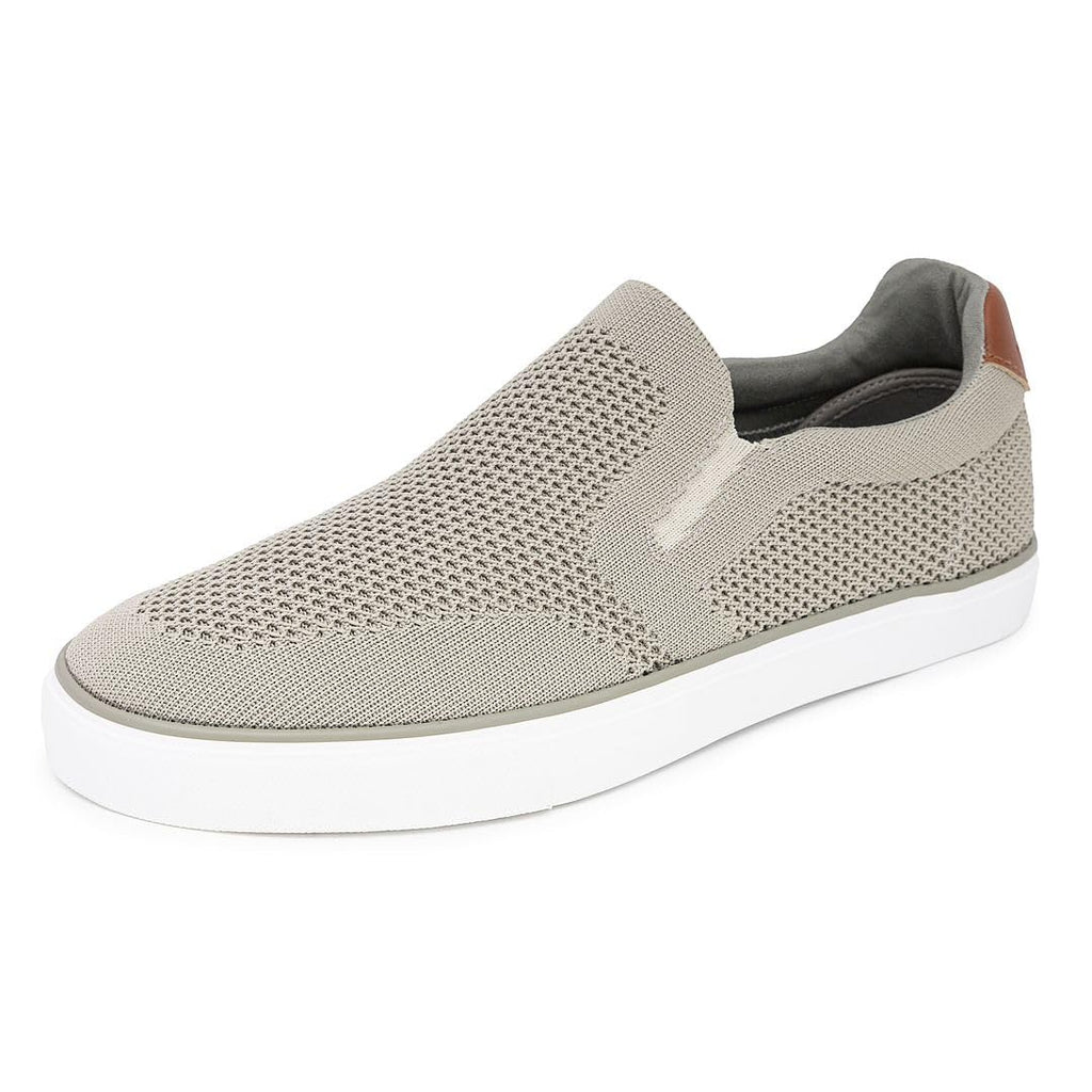 Nautica Men's Slip-On Sneakers – Breathable Knit Casual Walking Shoes, Lightweight Comfort Fashion Loafers-Kotor-Tan-Size 8