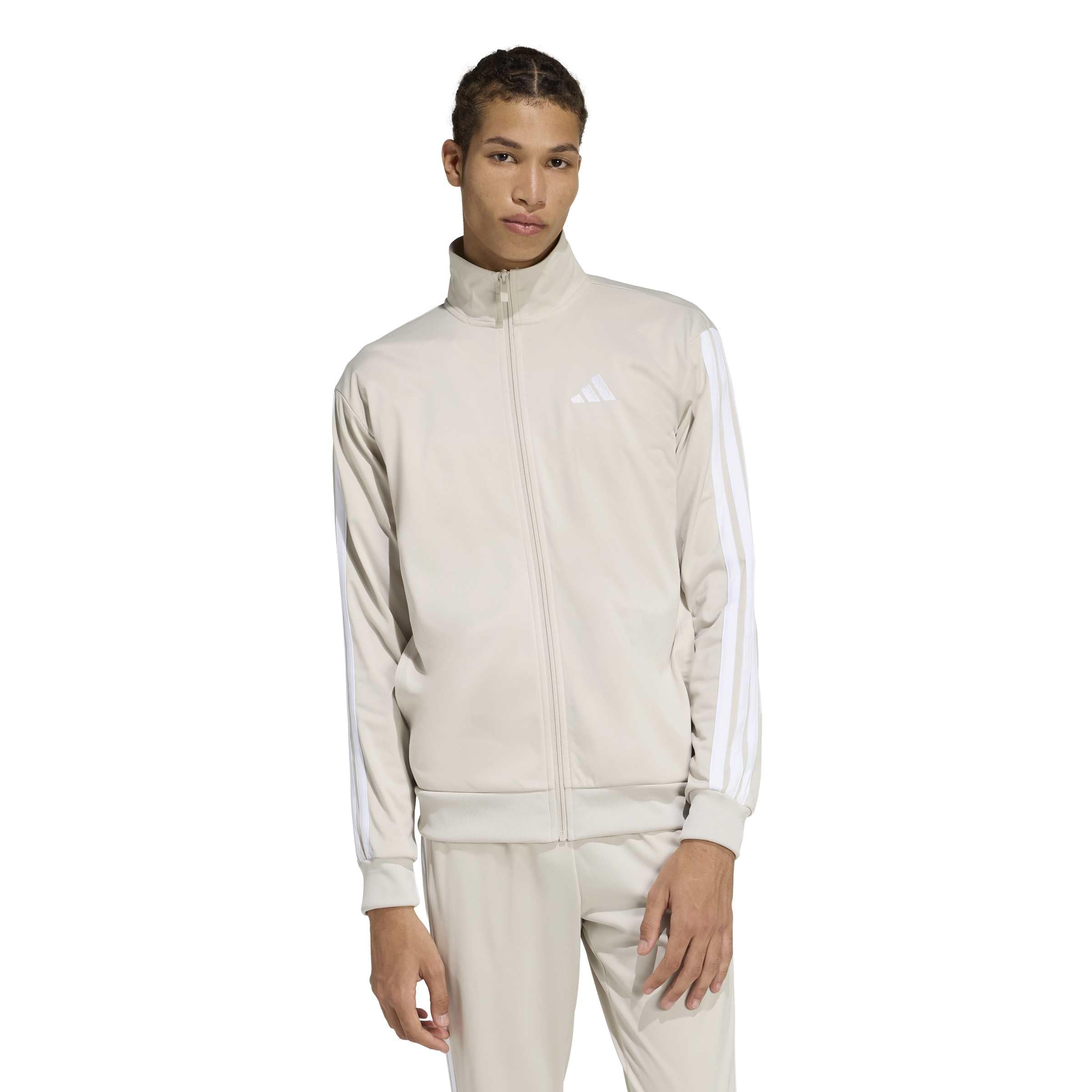 adidas Men's 3-Stripes Tricot Track Top, Wonder Alumina, X-Large/Tall