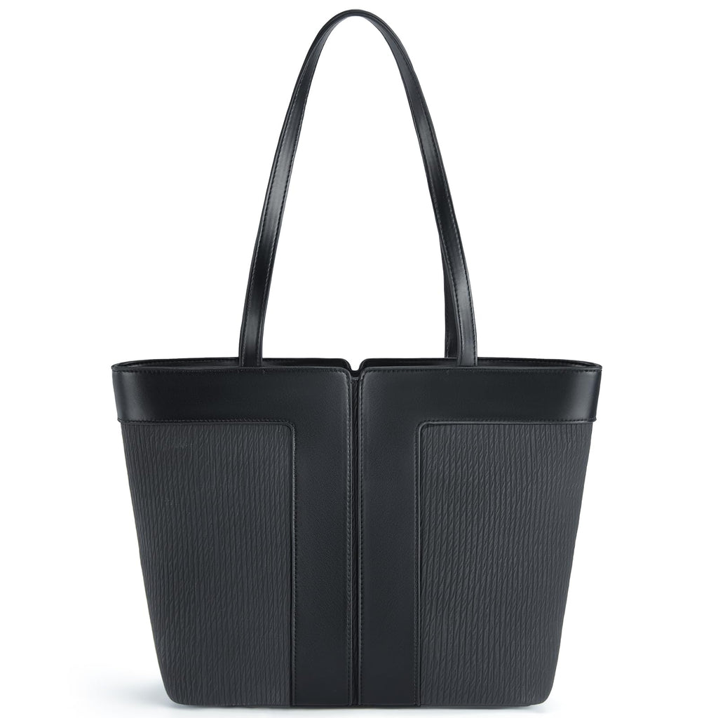 Missnine Tote Bag for Women Vegan Leather Handbag and Purse Medium Top Handle Satchel Shoulder Bag with Zipper Work Travel