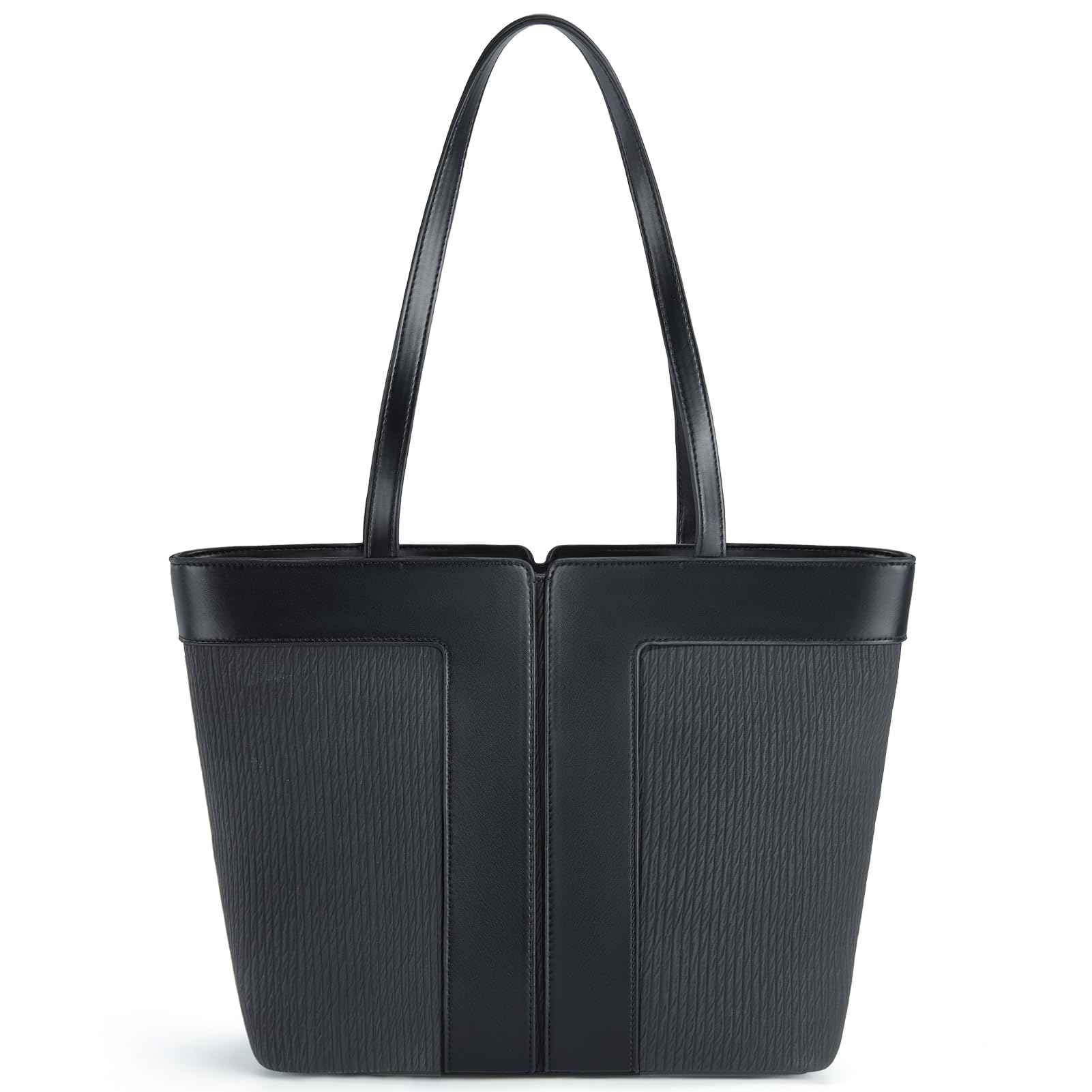 Missnine Tote Bag for Women Vegan Leather Handbag and Purse Medium Top Handle Satchel Shoulder Bag with Zipper Work Travel