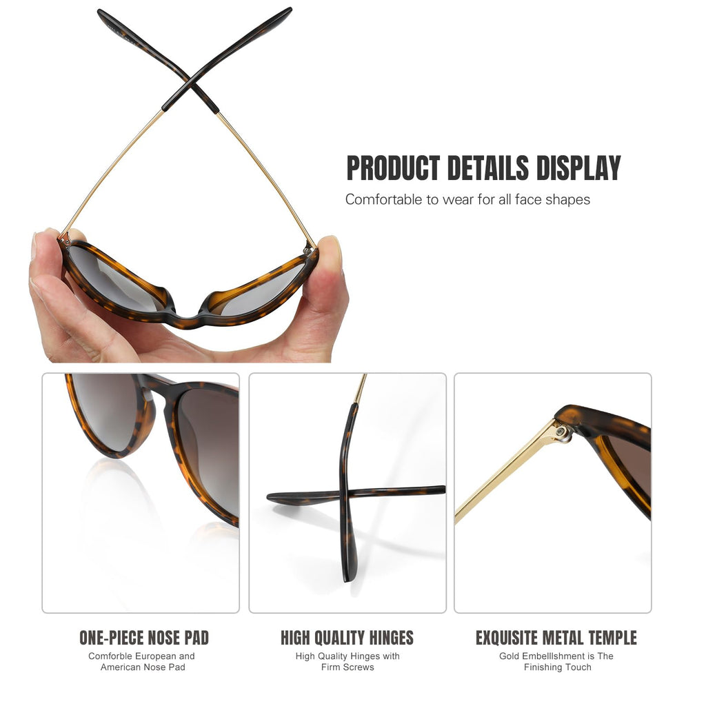 CHBP Polarized Sunglasses for Women Men - Trendy 2026 Vintage Classic Retro Round Mirrored Lens Designer Style
