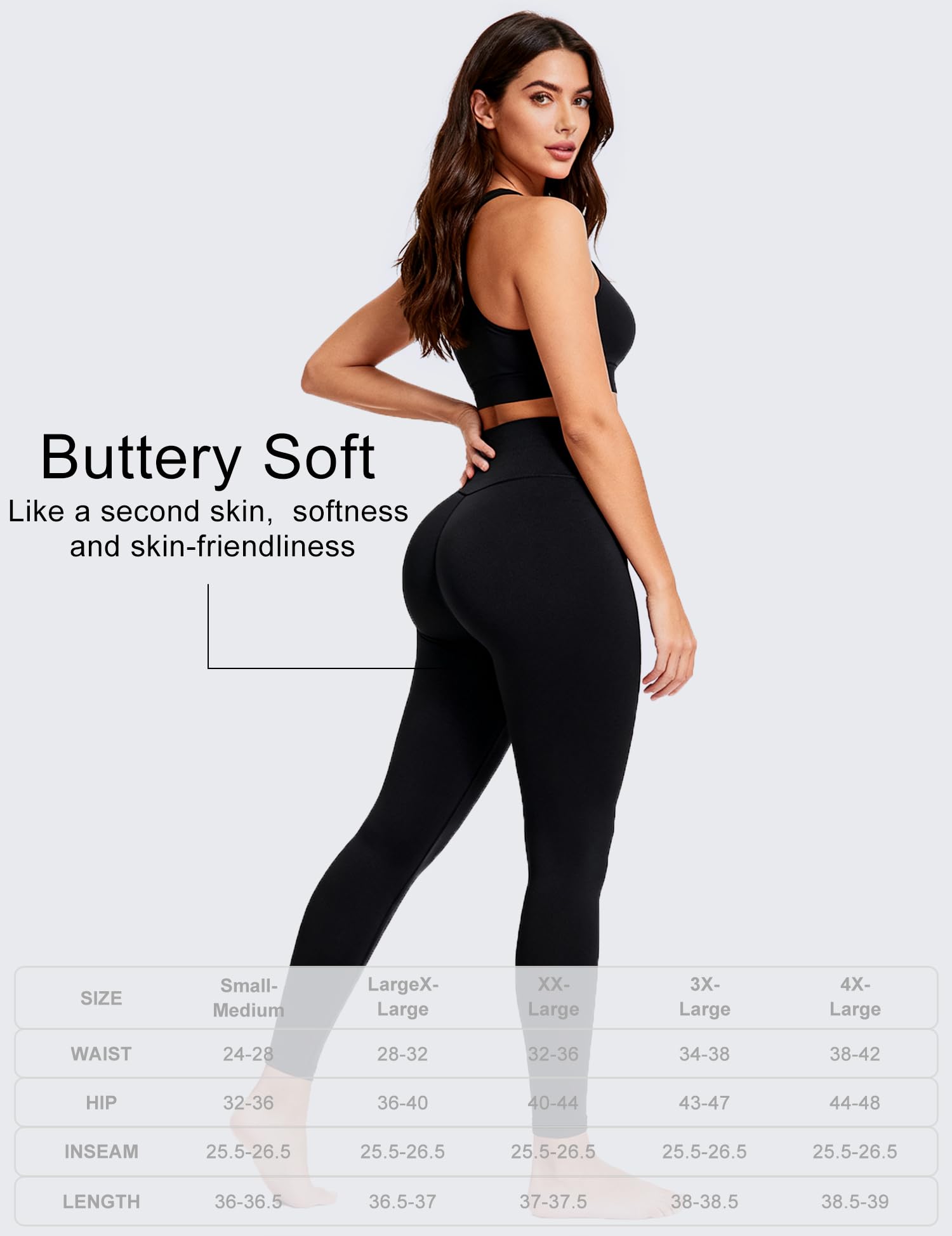 Bluemaple High Waisted Leggings for Women - Tummy Control Pants Non See Through Workout Soft Yoga Pants for Running Plus Size