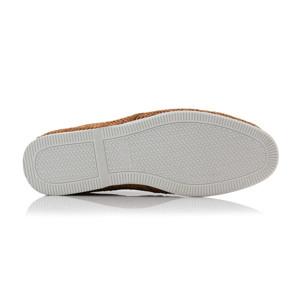 Ferro Aldo Men's Jiro Woven Slip-On Loafers | Lightweight Casual Espadrille Style Sneaker | MFA19676 | in Tatami Brown, Size 9
