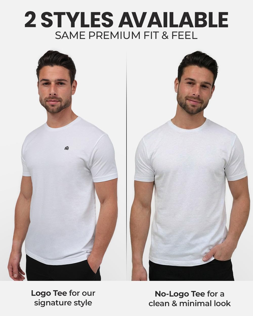INTO THE AM Men's Plain Basic Tees - Fitted Essential Crewneck Blank T-Shirts Casual Gym Classic Short Sleeve True Fit Fashion Tshirts for Guys (Black, X-Large)