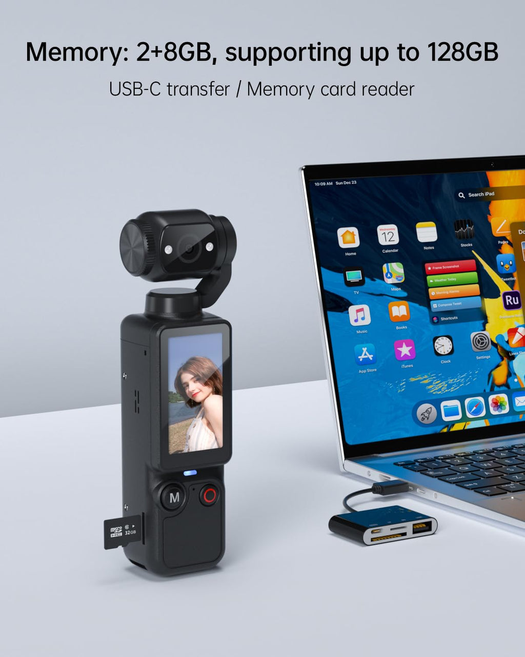 W & O Vlogging Camera with 180° Rotating Lens, Pocket Body Camera with Audio & Video Recording,7-Hour Battery, Handheld POV Cameras with 32GB Card, Easy One-Button Recording for Travel,Daily Life