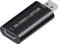 VIXLW 4K HDMI Video Capture Card, Cam Link Card, HDMI to USB 2.0 Game Audio Adapter, Record Capture Device for Streaming, Teaching, Gaming, Live Broadcasting, Video Conference
