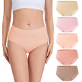 Migbean Viscose From Bamboo Women's Underwear Mid Waisted Ladies Cotton Panties Sweat Wicking Soft Full Coverage Briefs