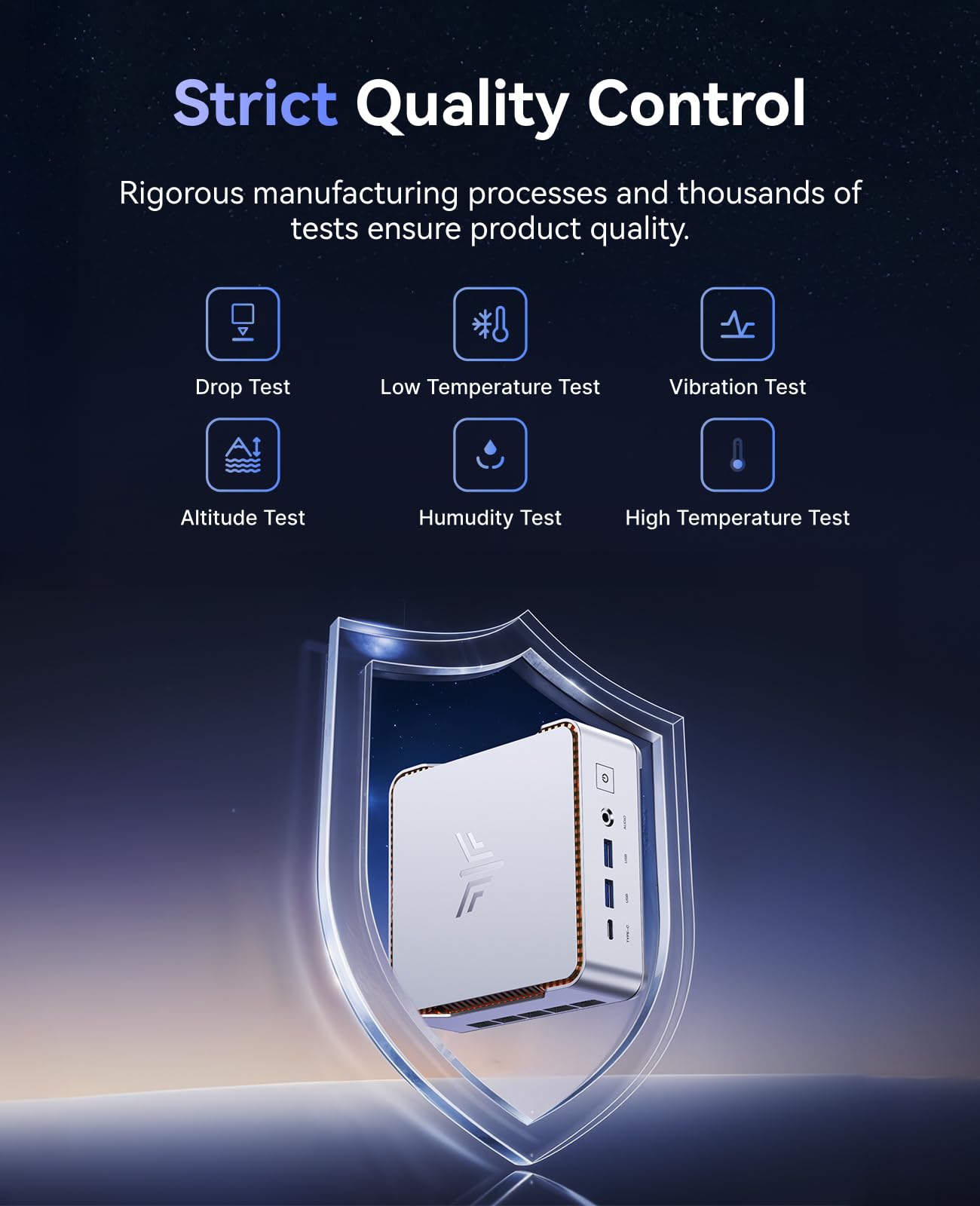 KAMRUI Hyper H2 Mini PC with Intel Core 14450HX (10C/16T, up to 4.8GHz), 16GB RAM 512GB NVMe SSD, Triple 4K, HDMI, DP, USB-C, Ethernet, Mini Desktop Computer for Office, Business, Gaming