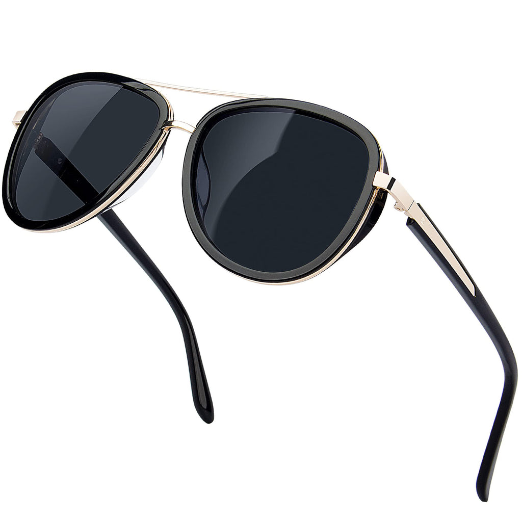 BIRCEN Polarized Sunglasses for Women UV - Protection Womens Retro Mirrored Shades with Acetate Frame BC2001