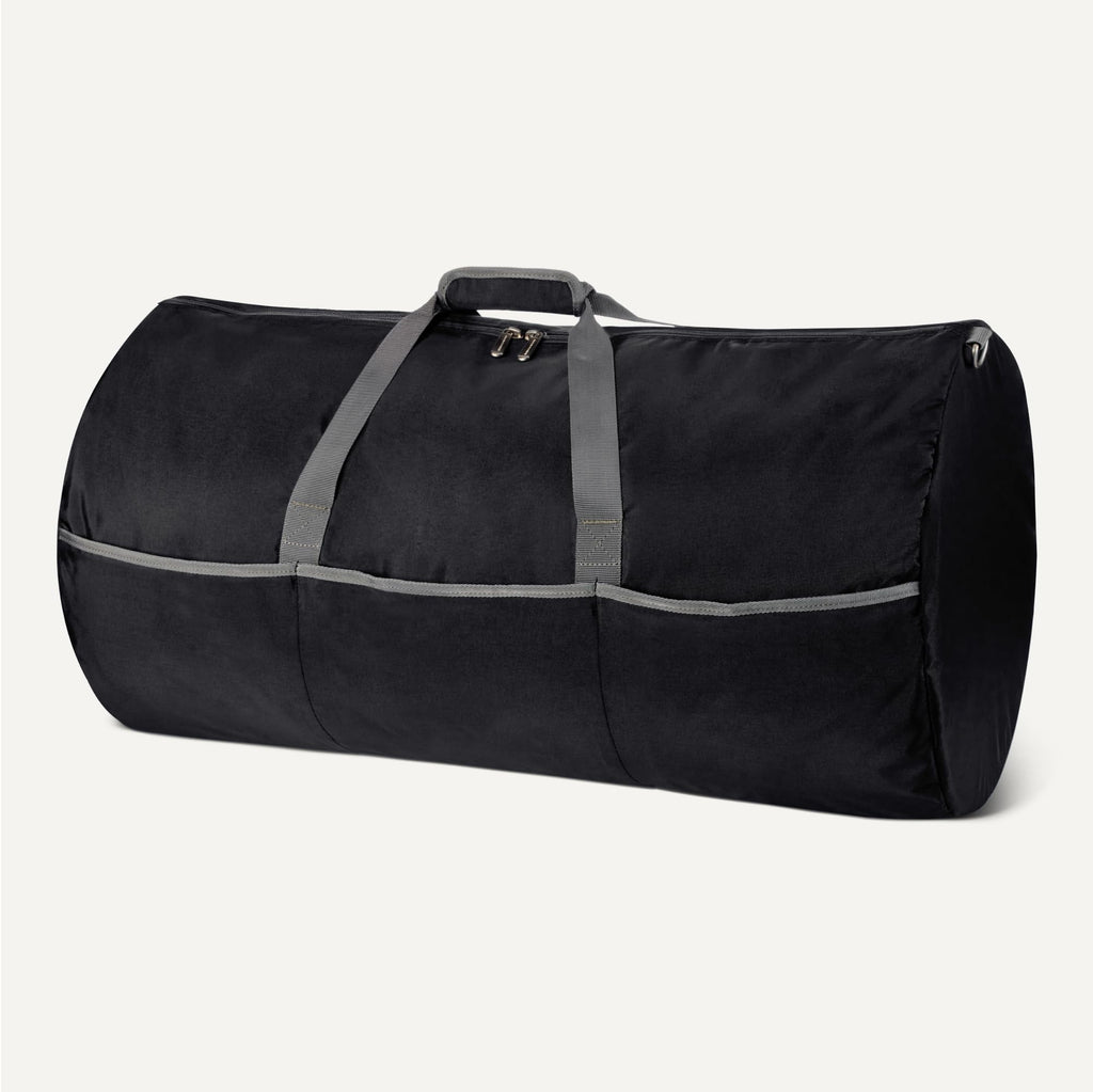 Amazon Essentials Extra Large Foldable Nylon Duffel Bag for Travel/Storage with Zippered Pockets, 32.4", 150L, 50-LBS Capacity, Black (Previously Amazon Basics)