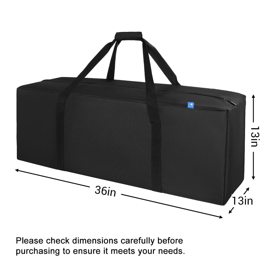 COOLBEBE 36-Inch Large Travel Duffle Bag, 100L Heavy Duty Luggage for Sports Equipment, Camping & Moving, Water Resistant, Black
