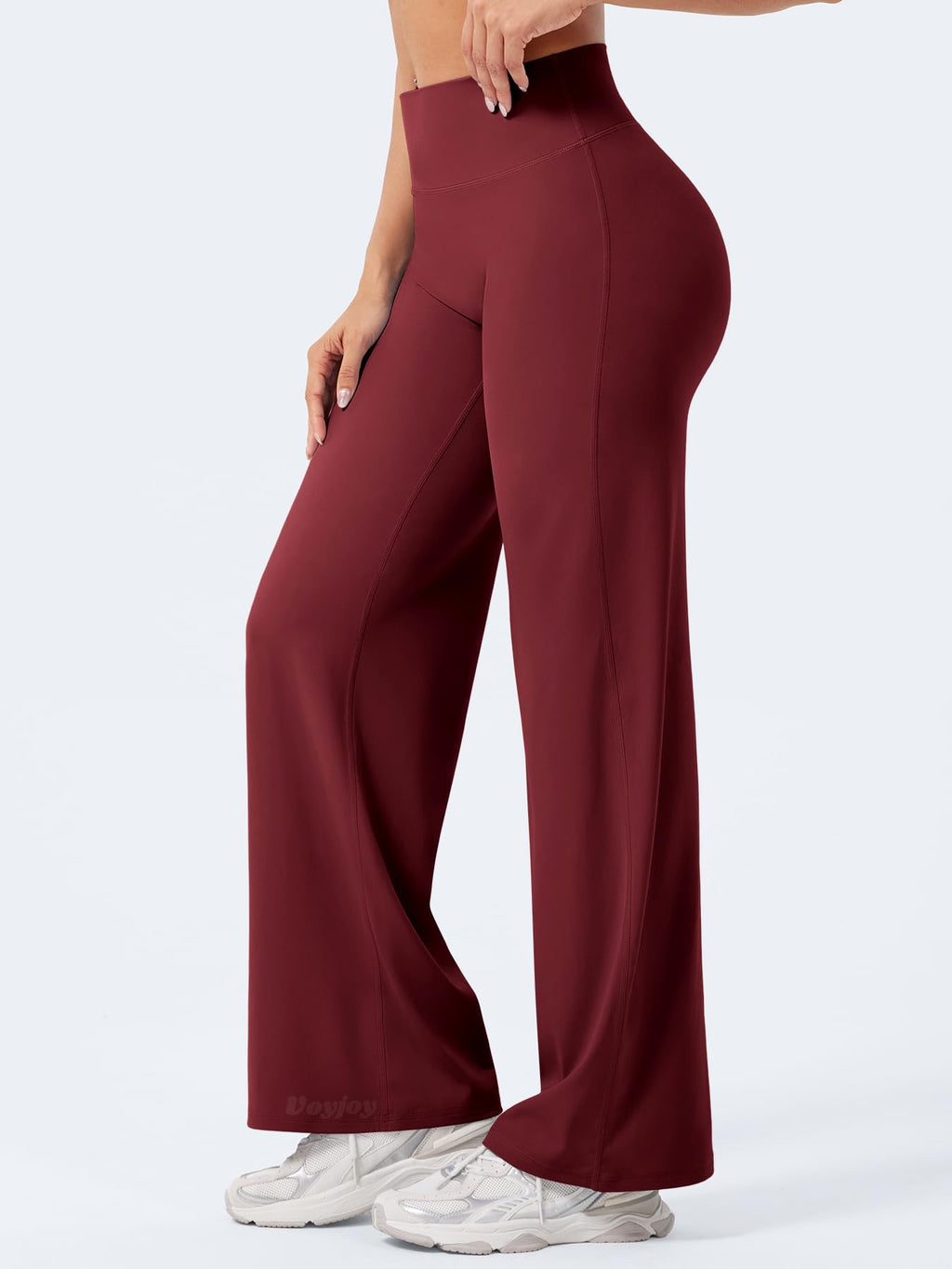 VOYJOY Straight Leggings Bottoms Wide Leg Pants for Women 29"/ 31.5"/33"/35" High Waist Stretch Casual Sweatpants