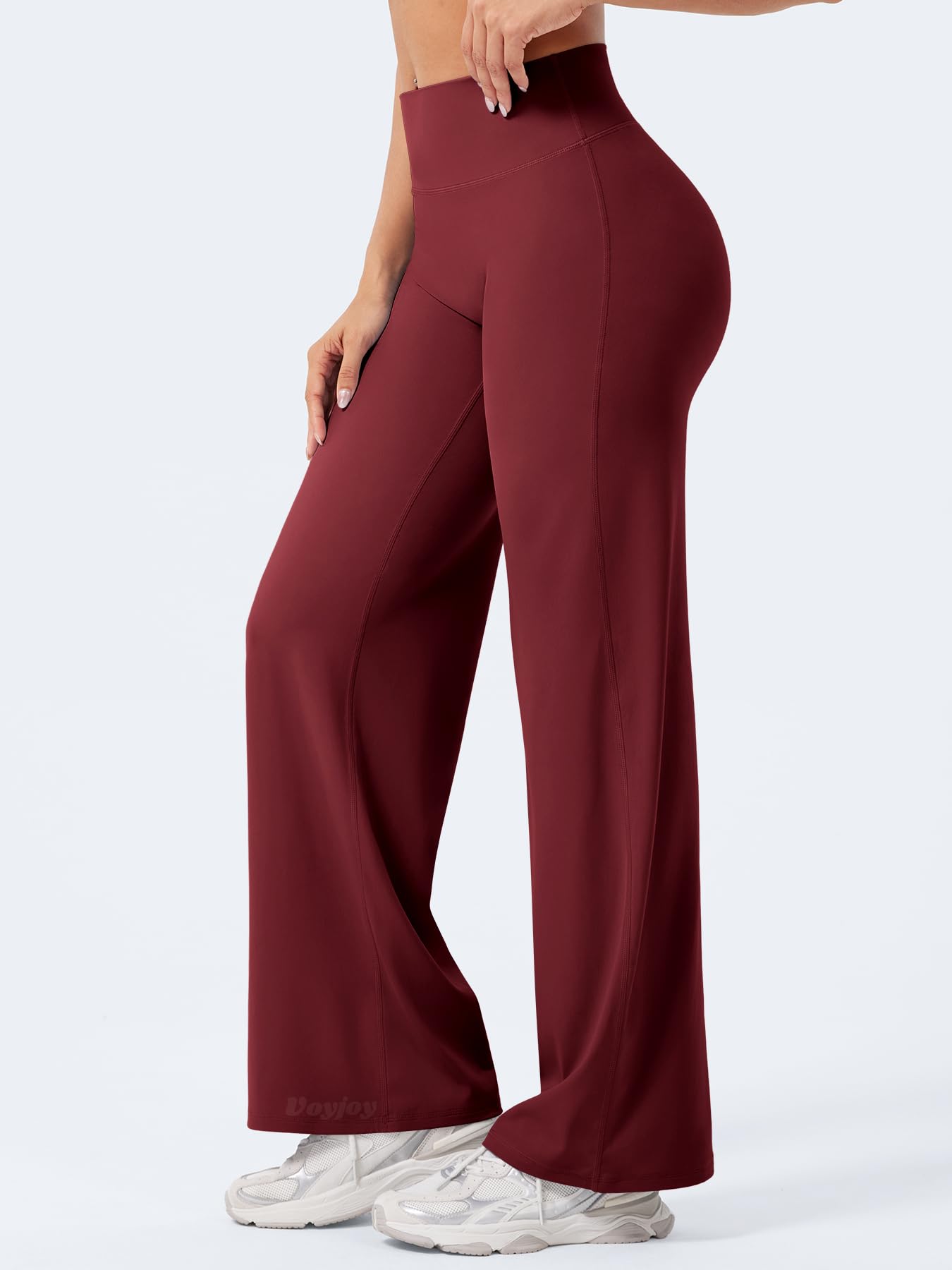 VOYJOY Straight Leggings Bottoms Wide Leg Pants for Women 29"/ 31.5"/33"/35" High Waist Stretch Casual Sweatpants