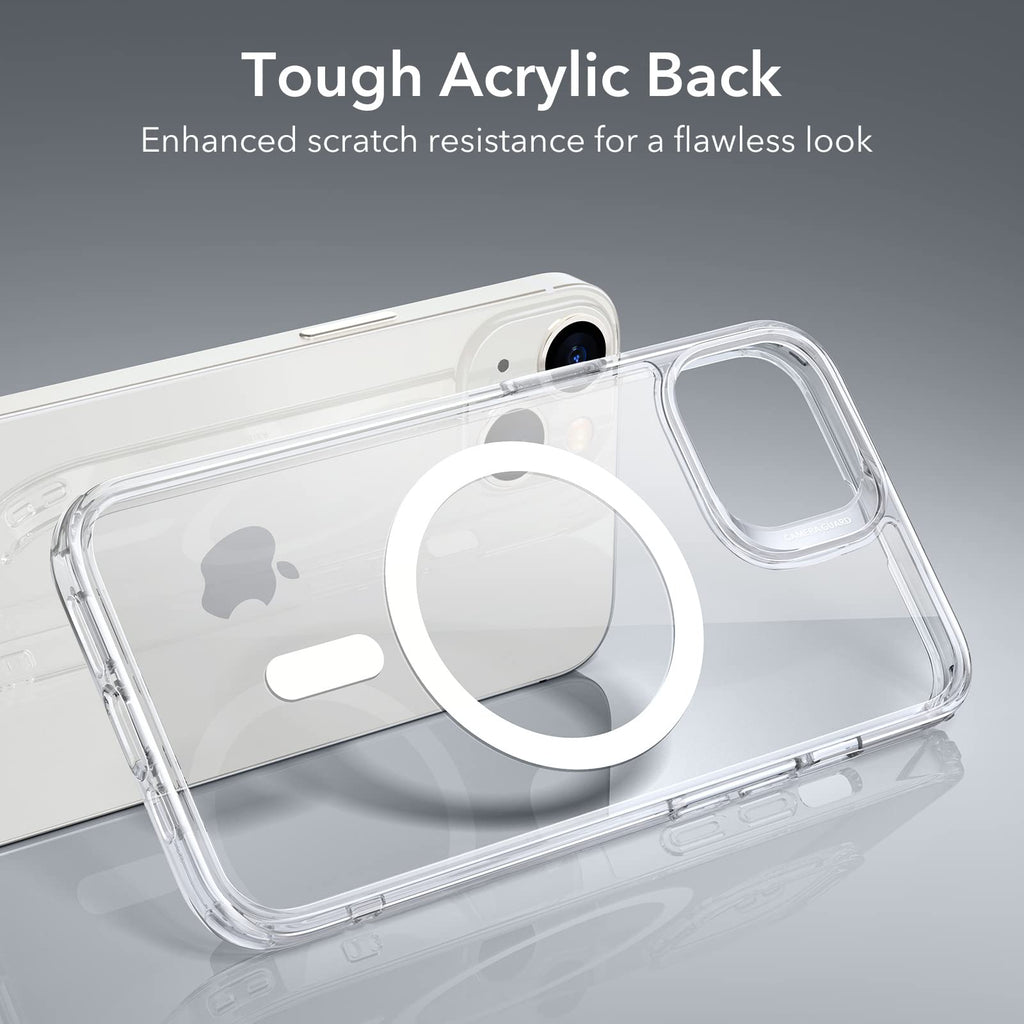 ESR for iPhone 14/iPhone 13 Case, Compatible with MagSafe, Classic Hybrid Magnetic Mobile Phone Case iPhone 14/13 Case, Military Standard, Drop Protection, Clear