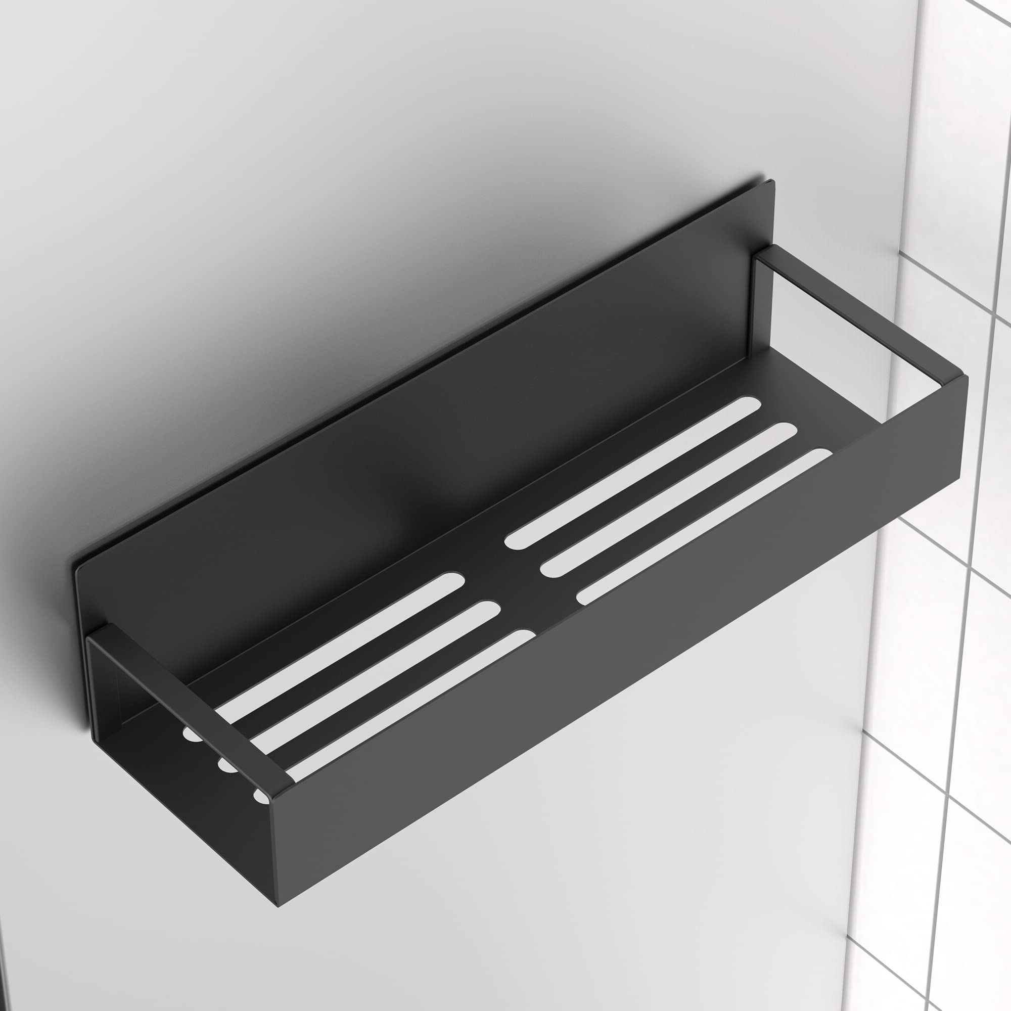 HuggieGems Metal 4 Pack Magnetic Spice Storage Rack Organizer for Refrigerator and Oven, Black Fridge Organizers and Storage